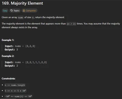 LeetCode #169 - Majority Element